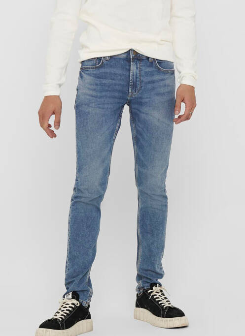 Jeans coupe slim bleu ONLY&SONS pour homme