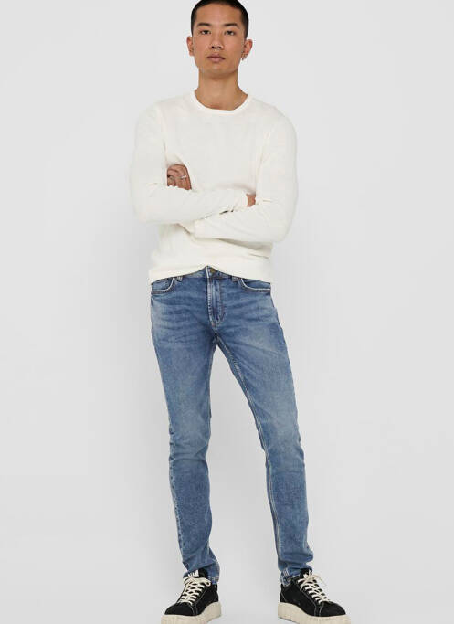 Jeans coupe slim bleu ONLY&SONS pour homme