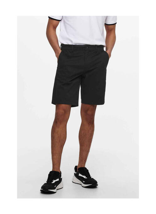 Short noir ONLY&SONS pour homme