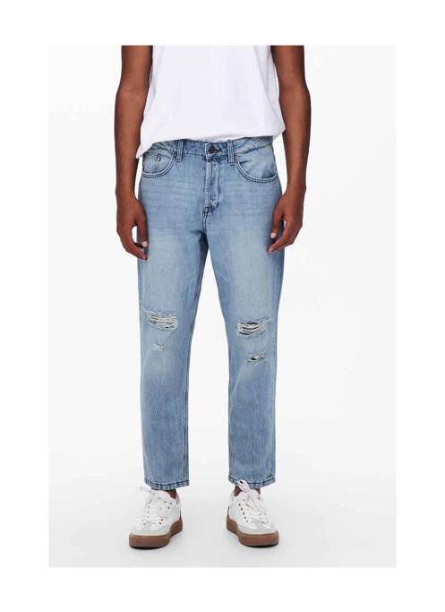 Pantalon slim bleu ONLY&SONS pour homme
