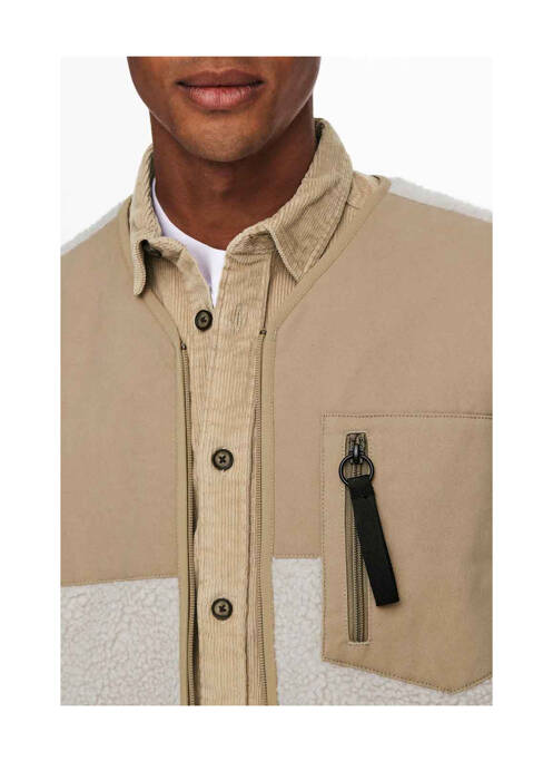 Veste casual blanc ONLY&SONS pour homme