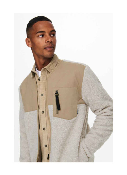Veste casual blanc ONLY&SONS pour homme