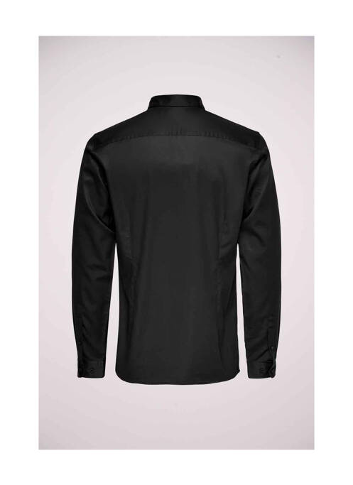 Chemise manches longues noir ONLY&SONS pour homme