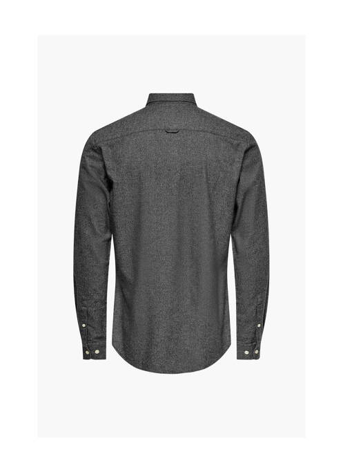 Chemise manches longues noir ONLY&SONS pour homme