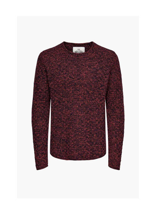 Pull rouge ONLY&SONS pour homme