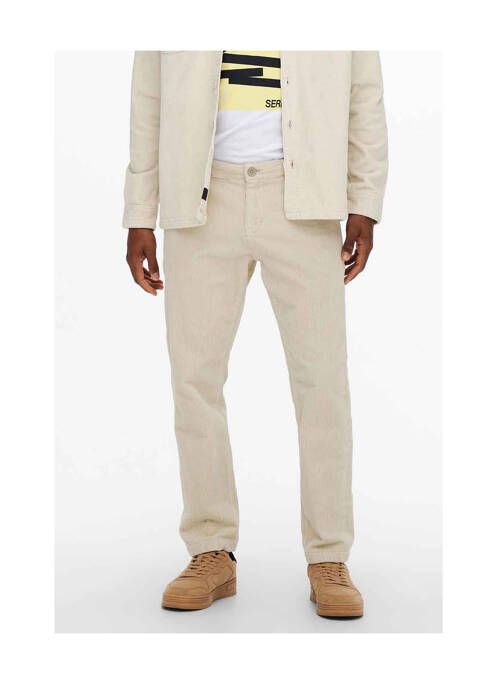 Pantalon chino blanc ONLY&SONS pour homme