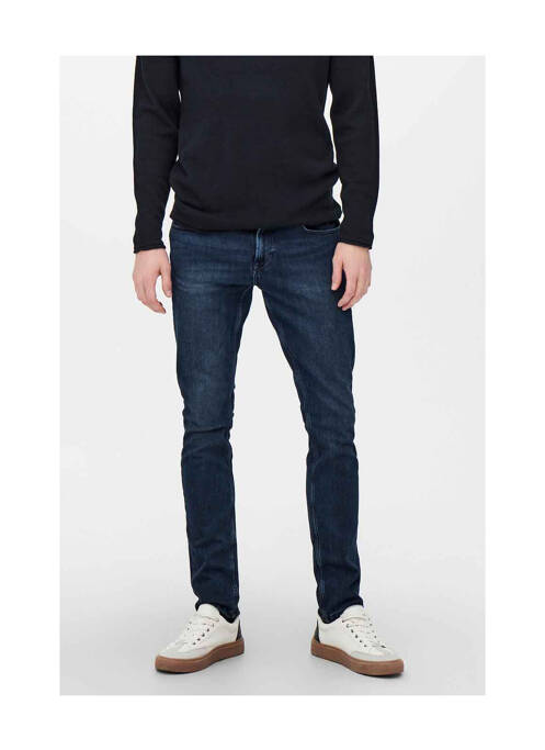 Jeans coupe slim bleu ONLY&SONS pour homme