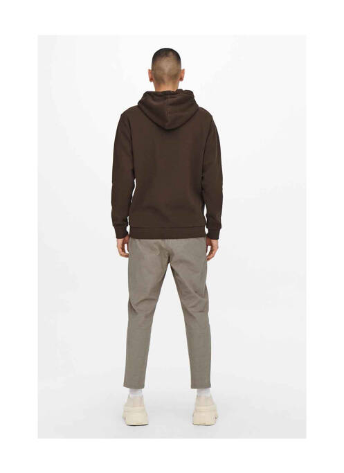 Pantalon chino taupe ONLY&SONS pour homme