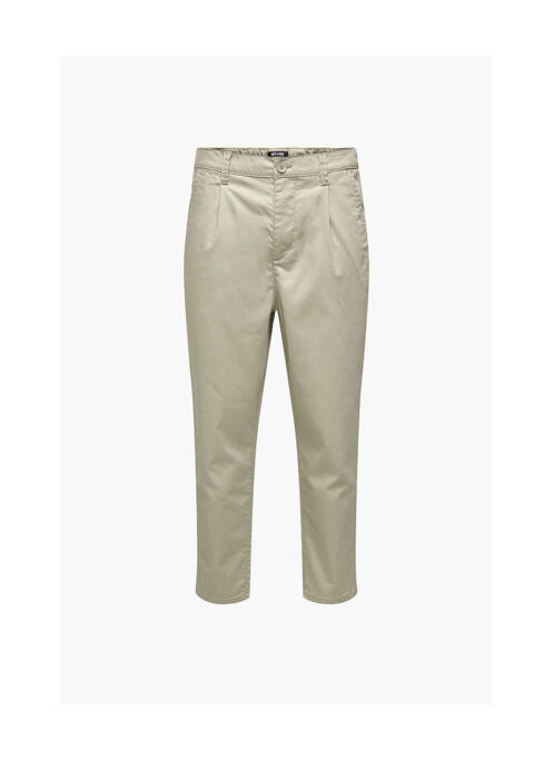 Pantalon chino taupe ONLY&SONS pour homme