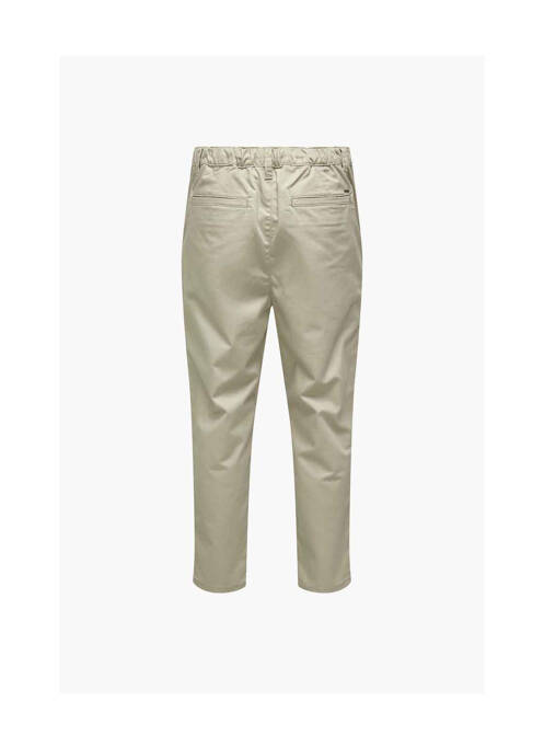 Pantalon chino taupe ONLY&SONS pour homme