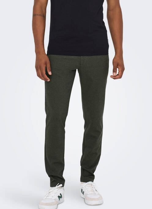 Pantalon chino vert ONLY&SONS pour homme