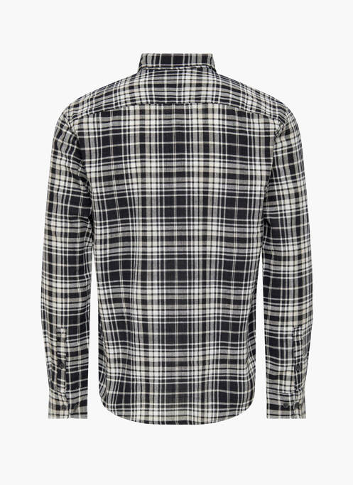 Chemise manches longues noir ONLY&SONS pour homme