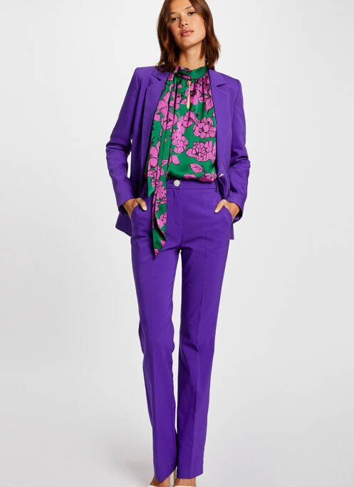 Pantalon chino violet MORGAN pour femme