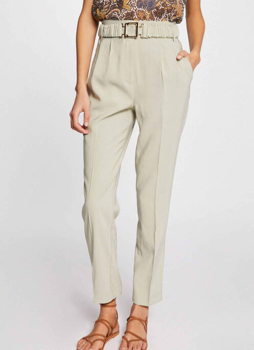 Pantalon droit vert MORGAN pour femme