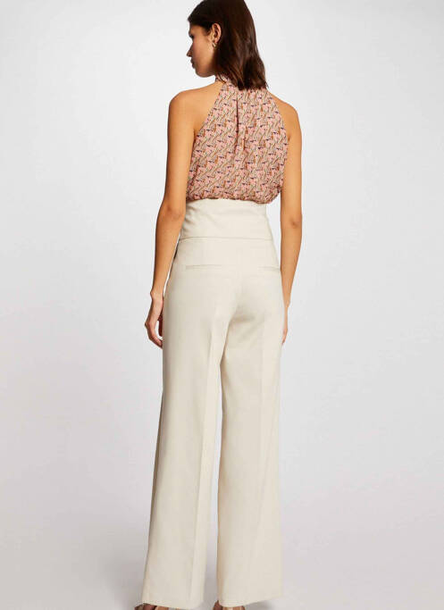 Pantalon large beige MORGAN pour femme