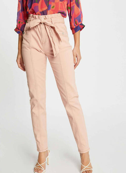 Jeans coupe slim rose MORGAN pour femme
