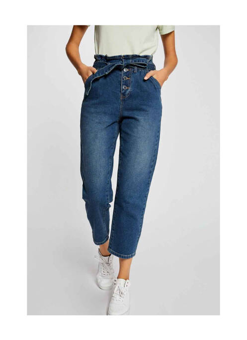 Jean coupe Mom bleu MORGAN pour femme