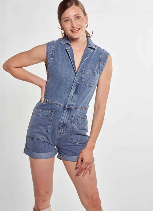 Combishort bleu MORGAN pour femme