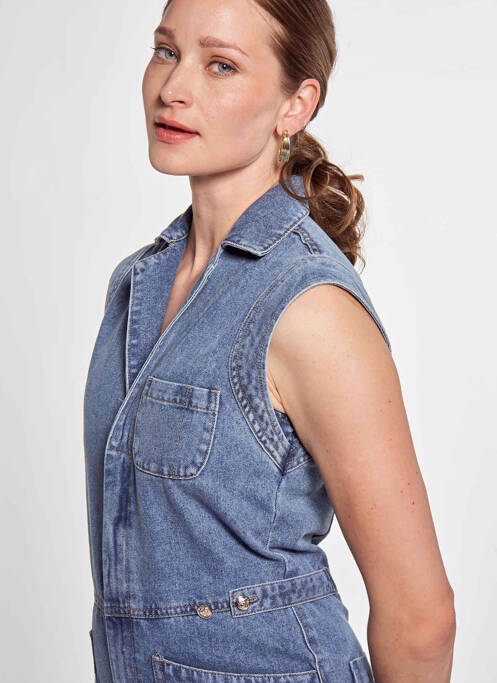 Combishort bleu MORGAN pour femme