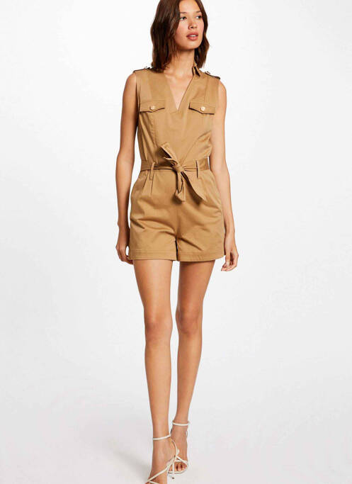 Combishort marron MORGAN pour femme