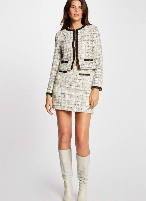 Jupe courte blanc MORGAN pour femme