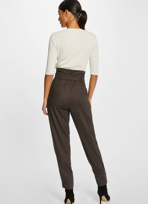 Pantalon slim marron MORGAN pour femme