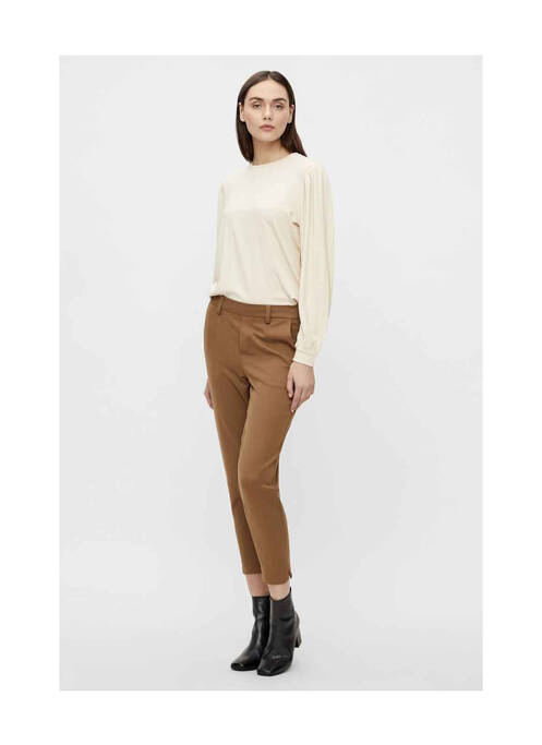 Pantalon chino marron OBJECT pour femme