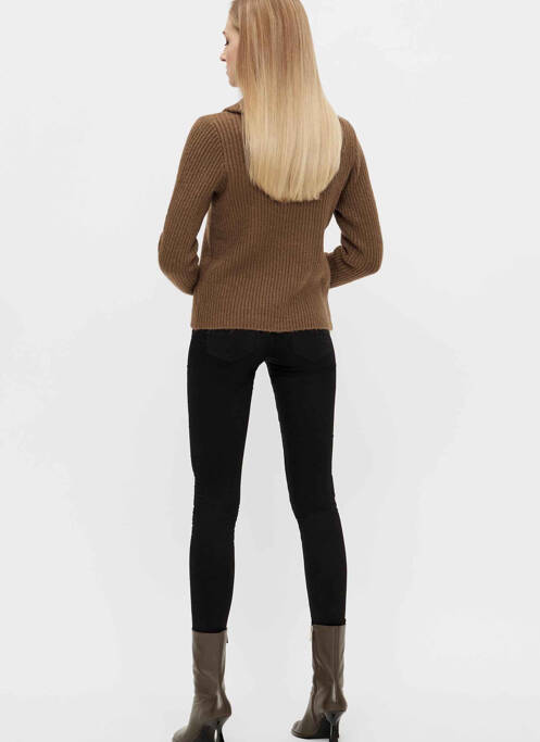 Pull col roulé marron OBJECT pour femme