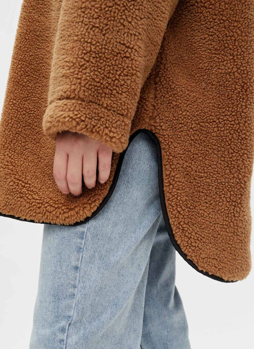 Pull col roulé marron OBJECT pour femme