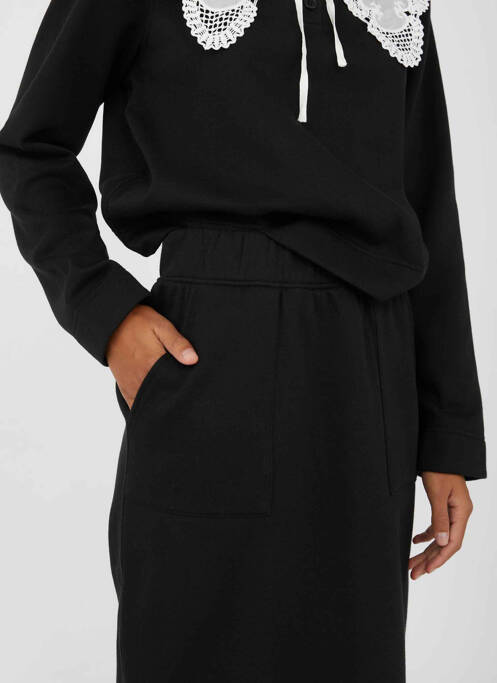 Jupe mi-longue noir OBJECT pour femme