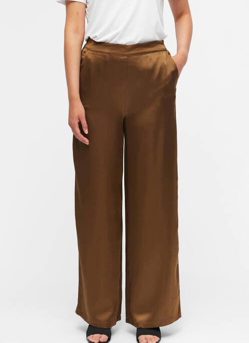 Pantalon large marron OBJECT pour femme