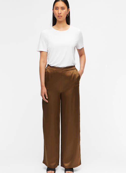 Pantalon large marron OBJECT pour femme