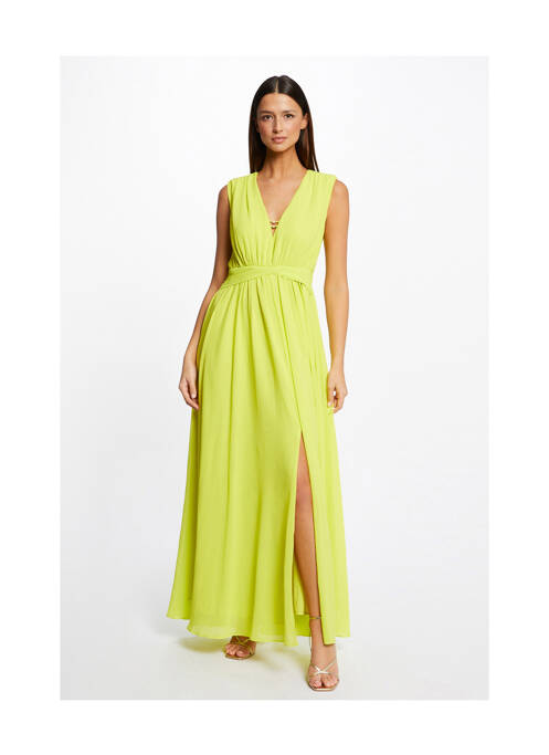Robe longue jaune MORGAN pour femme