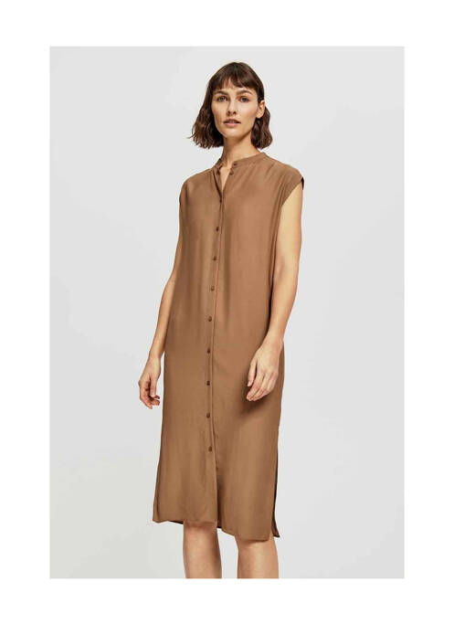Robe longue marron OPUS pour femme