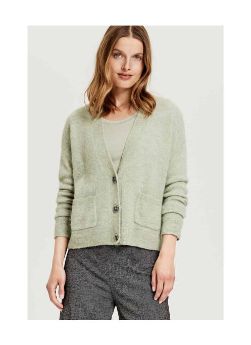 Gilet manches longues vert OPUS pour femme