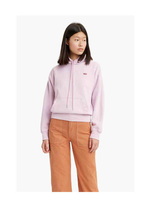 Sweat-shirt à capuche violet LEVIS pour femme
