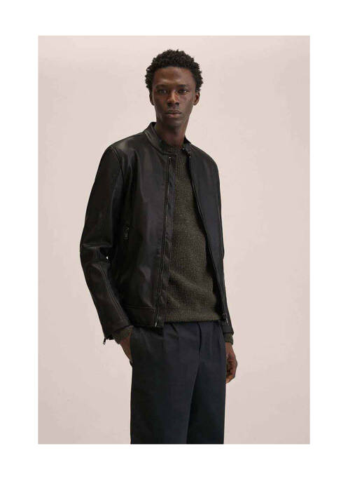 Veste casual noir MANGO pour homme