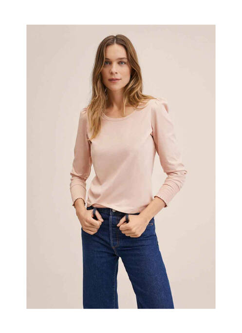 T-shirt rose MANGO pour femme