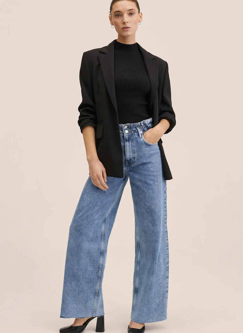 Jeans coupe large bleu MANGO pour femme
