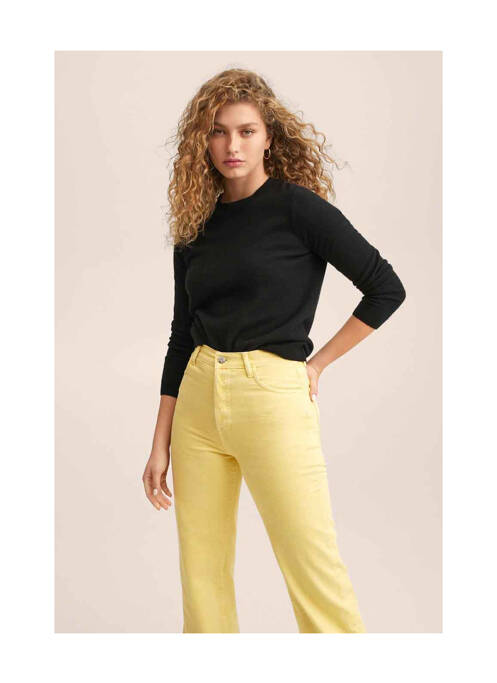 Jeans coupe droite jaune MANGO pour femme