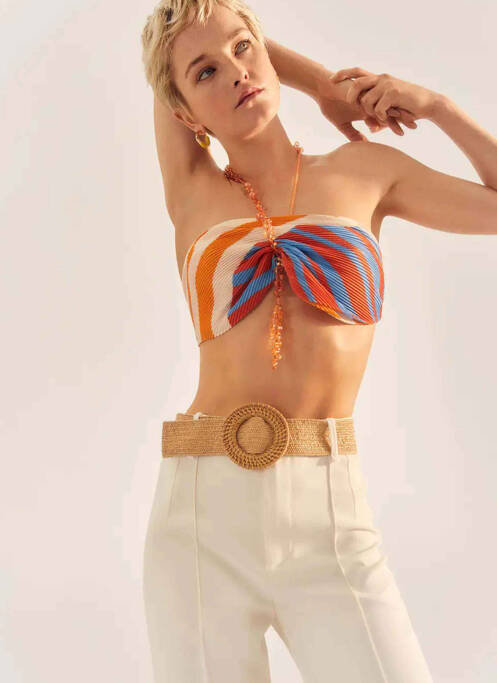 Foulard beige MANGO femme