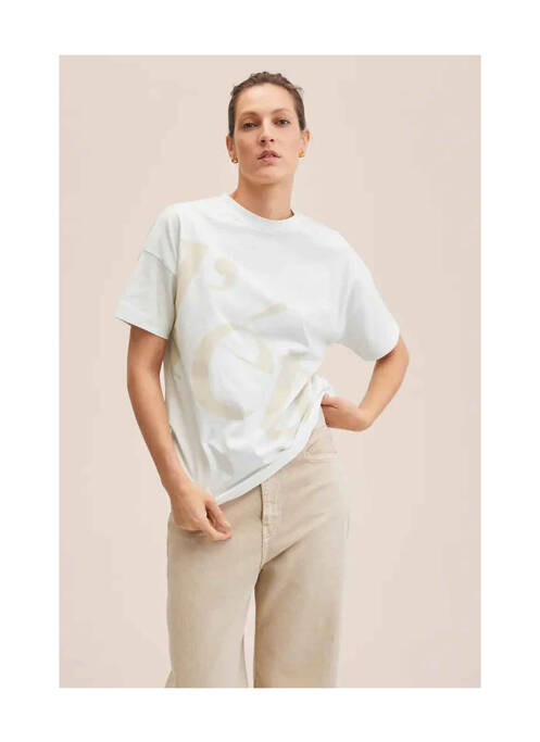 T-shirt vert MANGO pour femme