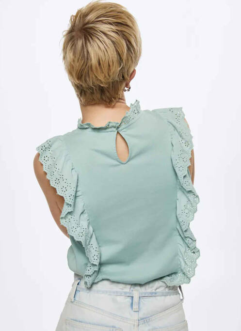 Top bleu MANGO pour femme