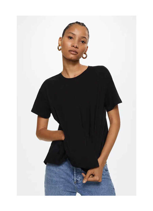 T-shirt noir MANGO pour femme