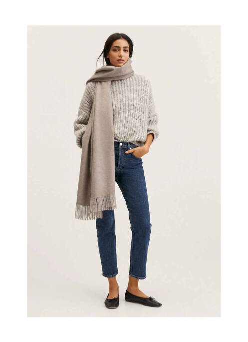 Pantalon 7/8 bleu MANGO pour femme