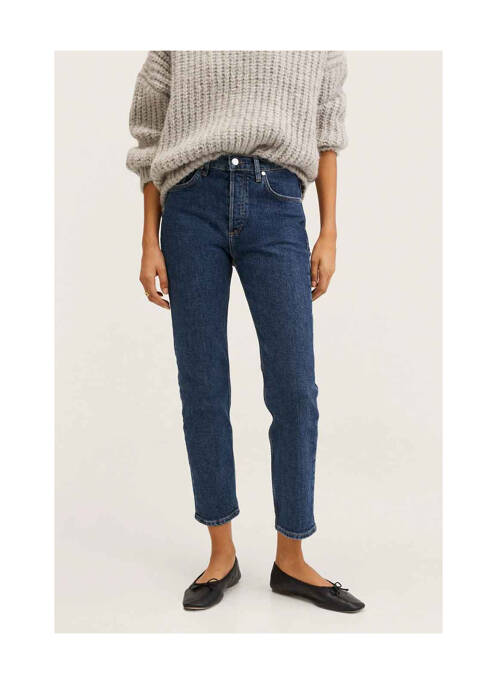 Pantalon 7/8 bleu MANGO pour femme