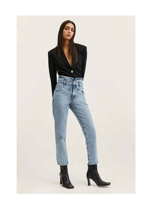 Jean coupe Mom bleu MANGO pour femme