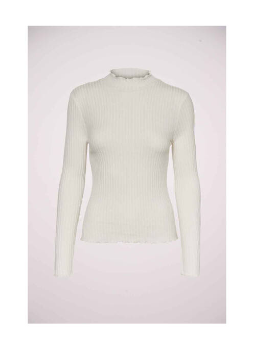 Pull col roulé beige NOISY MAY pour femme