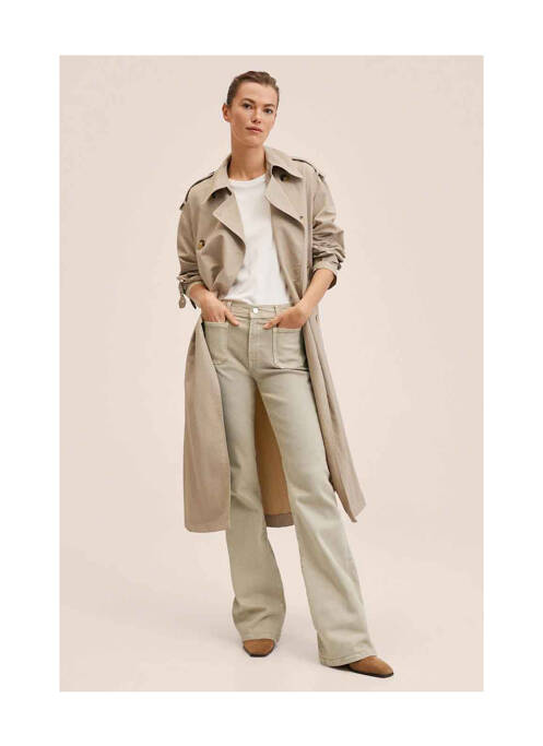 Jeans bootcut beige MANGO pour femme
