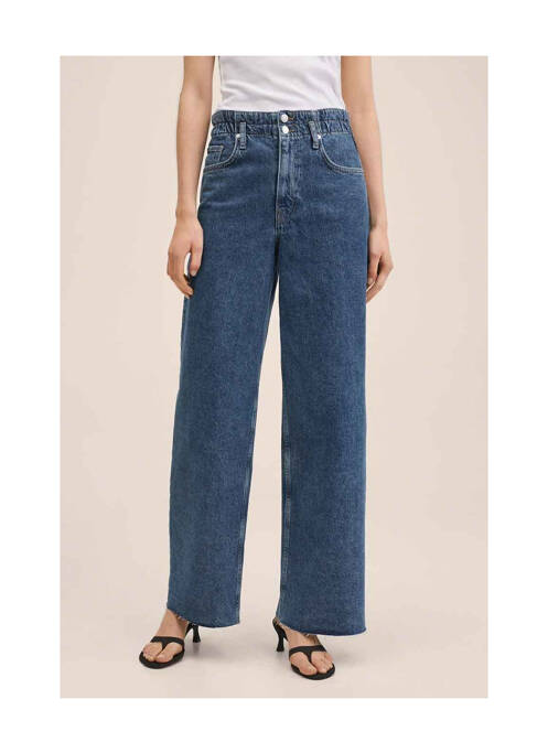 Jeans coupe large bleu MANGO pour femme